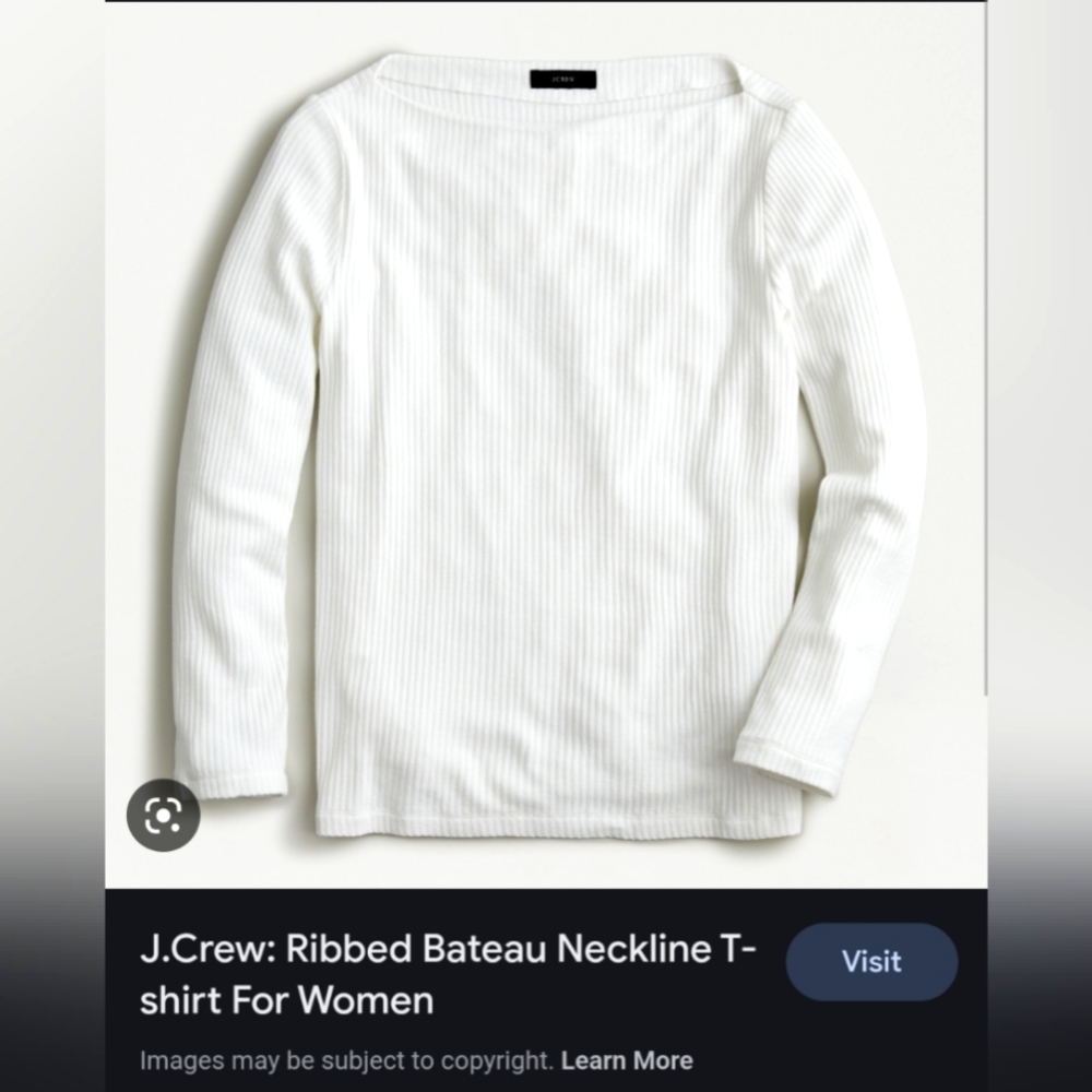 J. Crew Ribbed bateau neckline tee-shirt